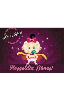 Kız Bebek Hoşgeldin Hediyesi Isimli Puzzle - Yapboz Kız Bebek Hoşgeldin Hediyesi Isimli Puzzle - Yapboz