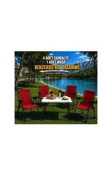 4 Adet Katlanır Bardaklıklı Kamp Sandalye Ve Masa Seti,taşınabilir Piknik Bahçe Sandalyesi Masa Seti Kırmızı 4 Adet Katlanır Bardaklıklı Kamp Sandalye Ve Masa Seti,taşınabilir Piknik Bahçe Sandalyesi Masa Seti Kırmızı