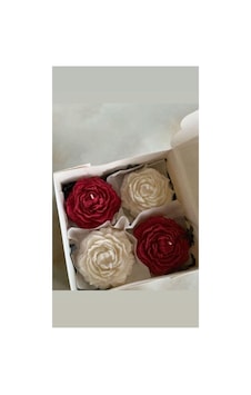 Dekoratif Mum Şakaik Gül Toplam 4 Parça 7x7 Cm Ev Dekorasyonu Kırmızı Dekoratif Mum Şakaik Gül Toplam 4 Parça 7x7 Cm Ev Dekorasyonu Kırmızı
