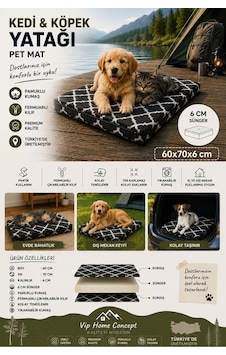 Kedi Köpek Yatağı Süngerli Fermuarlı Yıkanabilir Kılıflı Evcil Hayvan Minderi 60x70x6 Cm-karaçatı Kedi Köpek Yatağı Süngerli Fermuarlı Yıkanabilir Kılıflı Evcil Hayvan Minderi 60x70x6 Cm-karaçatı
