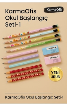 Pastel Kurşun Kalem + Silgi + Desenli Kalem Seti 12'li Çok Renkli Pastel Kurşun Kalem + Silgi + Desenli Kalem Seti 12'li Çok Renkli
