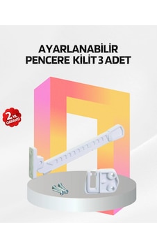 Mey İthalat Cam Pencere Güvenlik Kilidi Açılma Sınırlayıcı Aparat 3 Adet Diğer Mey İthalat Cam Pencere Güvenlik Kilidi Açılma Sınırlayıcı Aparat 3 Adet Diğer
