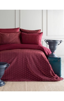 Apricitas Home Unıque Touch Nevresim Takımı Tımes Rouge Çift Kişilik Kırmızı