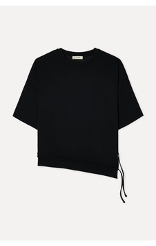 Mudo Kadın Kadın Siyah Loose Fit 3/4 Kol Bisiklet Yaka Sweatshirt 1272667 Mudo Kadın Kadın Siyah Loose Fit 3/4 Kol Bisiklet Yaka Sweatshirt 1272667