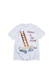 Tarzsokak Highest İn The Room On Arka Baskılı Unisex Oversize Beyaz Tarzsokak Highest İn The Room On Arka Baskılı Unisex Oversize Beyaz