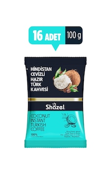 Shazel Hindistan Cevizli Hazır Türk Kahvesi 16 x 100 G Shazel Hindistan Cevizli Hazır Türk Kahvesi 16 x 100 G