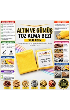 Altın Ve Gümüş Toz Alma Bezi Sarı Renk Altın Ve Gümüş Toz Alma Bezi Sarı Renk