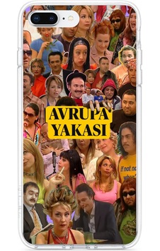 Apple Uyumlu iPhone 7 Plus Ve 8 Plus Avrupa Yakası Baskılı Silikon Kılıf Renkli Apple Uyumlu iPhone 7 Plus Ve 8 Plus Avrupa Yakası Baskılı Silikon Kılıf Renkli