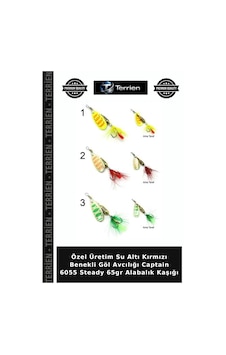 Özel Üretim Su Altı Kırmızı Benekli Göl Avcılığı Captain 6055 Steady 65gr Alabalık Kaşığı