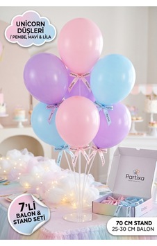 Unicorn Konsepti Pastel Gökkuşağı Balon Standı Seti 70 Cm Masa Standı 7 Adet Lateks Balon Pembe Mavi Lila Çok Renkli Unicorn Konsepti Pastel Gökkuşağı Balon Standı Seti 70 Cm Masa Standı 7 Adet Lateks Balon Pembe Mavi Lila Çok Renkli