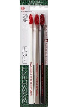 Swissdent Swıssdent Profı Colours Trıple Diş Fırçası Seti, 3'lü Soft-medium Manuel Diş Fırçası Swissdent Swıssdent Profı Colours Trıple Diş Fırçası Seti, 3'lü Soft-medium Manuel Diş Fırçası