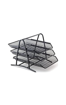 Paso Metal 3'lü Evrak Rafı 850 Siyah