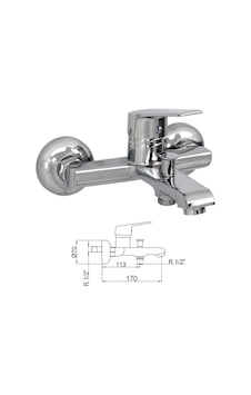 Acar Musluk 204ac0021156 Stilla Serisi Banyo Bataryası Krom Acar Musluk 204ac0021156 Stilla Serisi Banyo Bataryası Krom