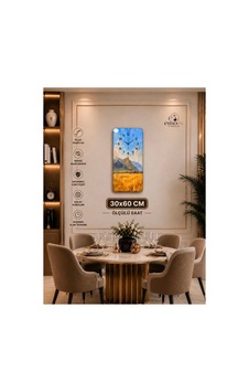 Duvar Saati Sessiz Akar Saniyeli Cam Modern Dekoratif Saat 30x60 Mavi Mavi Duvar Saati Sessiz Akar Saniyeli Cam Modern Dekoratif Saat 30x60 Mavi Mavi