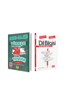 Tasarı Eğitim Dgs Ales Türkçe 20 Günde Tam Tekrar Ve Akm Dil Bilgisi Soru Bankası Seti 2 Kitap