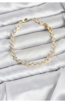 Mey İthalat Kare Zirkon Taşlı Gold Renk Pirinç Su Yolu Kadın Bileklik Çok Renkli Mey İthalat Kare Zirkon Taşlı Gold Renk Pirinç Su Yolu Kadın Bileklik Çok Renkli