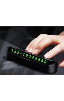 Mucit Home Araç Parktel Park Numaratörü Ön Cam Için Oto Telefon Numara Kartı Telefon Numaralık Siyah