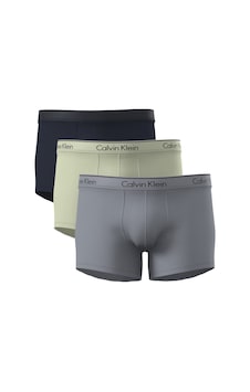 Calvin Klein Erkek Trunk 3'lü Paket Shoreline/lime Cream/misty Grey Boxer-15709 Yeşil