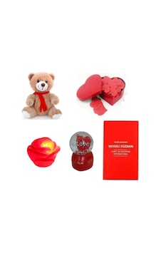 Eşe Sevgiliye Romantik Hediye Aşk Sözleri Kalp Kutu Peluş Ayı Gec Eşe Sevgiliye Romantik Hediye Aşk Sözleri Kalp Kutu Peluş Ayı Gec