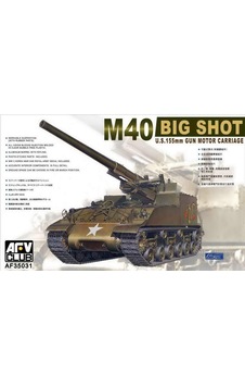 1/35 M40 Big Shot U.s. 155mm Gun Motor Carriage Tank Maketi, Afv Club 35031 1/35 M40 Big Shot U.s. 155mm Gun Motor Carriage Tank Maketi, Afv Club 35031