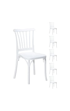 6 Adet Violet Beyaz Sandalye / Balkon-bahçe-mutfak