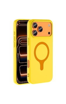 İphone 18 Pro Max Kılıf M-safe Şarj Özellikli Zore Aris Silikon Kapak - Sarı İphone 18 Pro Max Kılıf M-safe Şarj Özellikli Zore Aris Silikon Kapak - Sarı
