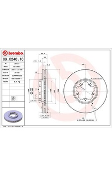 Brembo 09c24010 Ön Fren Diski Transıt Custom V362-v363 12 Arka Tek Teker Cap 288 33 Bk211125b1d-bk211125bd-2110010 - Brembo 09c24010 Ön Fren Diski Transıt Custom V362-v363 12 Arka Tek Teker Cap 288 33 Bk211125b1d-bk211125bd-2110010 -