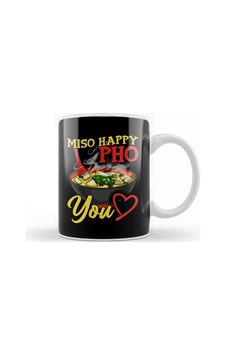 Cute & Funny Miso Happy Pho You Miso Soup Pun Kupa Bardak Porselen Karışık Cute & Funny Miso Happy Pho You Miso Soup Pun Kupa Bardak Porselen Karışık