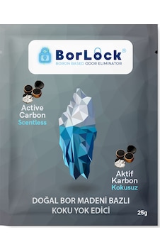Borlock Aktif Karbonlu Koku Giderici 15 x 25 G Borlock Aktif Karbonlu Koku Giderici 15 x 25 G