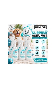 Enzimli İdrar Lekesi Ve Koku Giderici Sprey 750 Ml X 6 Adet 4,5 Litre Ekonomik Paket Enzimli İdrar Lekesi Ve Koku Giderici Sprey 750 Ml X 6 Adet 4,5 Litre Ekonomik Paket