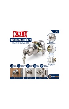 Kale Topuzlu Kapı Kilidi Anahtarlı Saten Nikel Yuvarlak Topuzlu Oda Ve Ofis Kapı Kilidi - 937796927 Kale Topuzlu Kapı Kilidi Anahtarlı Saten Nikel Yuvarlak Topuzlu Oda Ve Ofis Kapı Kilidi - 937796927