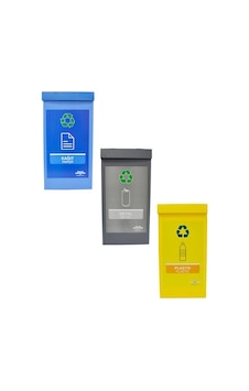 3 Lü Geri Dönüşüm Kutusu - Sıfır Atık Kutusu Set 3 Lü Geri Dönüşüm Kutusu - Sıfır Atık Kutusu Set