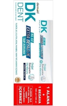 Dkdent Kil İle Extra Beyazlık Tam Koruma Doğal Beyazlık Diş Macunu 100 Ml + 100 Ml Dkdent Kil İle Extra Beyazlık Tam Koruma Doğal Beyazlık Diş Macunu 100 Ml + 100 Ml