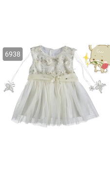 Butterfly Bebek Elbise Tuhfetower ekru