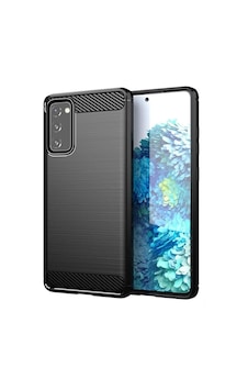 Samsung Uyumlu S20 FE Fan Edition Brushed Carbon Fiber Silikon Kılıf