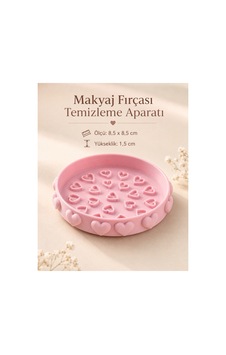 Makyaj Fırçası Temizleme Aparatı 3d Baskı Kalp Desenli Fırça Yıkama Aparatı 8,5 Cm Pembe Makyaj Fırçası Temizleme Aparatı 3d Baskı Kalp Desenli Fırça Yıkama Aparatı 8,5 Cm Pembe
