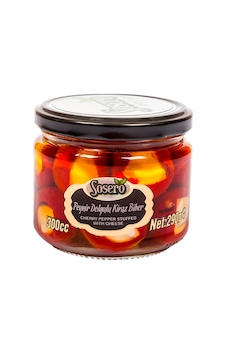 Sosero Peynir Dolgulu Kiraz Biber Cam 290 G Sosero Peynir Dolgulu Kiraz Biber Cam 290 G