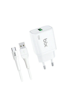 Bix Bxc10ta Bxc10ta-wt 18w 2.4a Usb-a 1 M Usb-a To Type-c Beyaz Kablolu Set