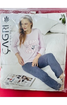 Çağrı Bayan Pijama Takımı-7189 Açık Pembe-antrasit Çağrı Bayan Pijama Takımı-7189 Açık Pembe-antrasit