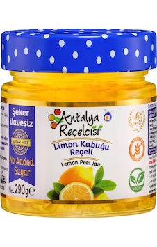 Antalya Reçelcisi Limon Kabuğu Reçeli 290g Şekeri Meyveden Antalya Reçelcisi Limon Kabuğu Reçeli 290g Şekeri Meyveden