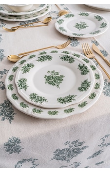 Vintage Flowers Green 24 Parça 6 Kişilik Porselen Yemek Takımı Yeşil Vintage Flowers Green 24 Parça 6 Kişilik Porselen Yemek Takımı Yeşil