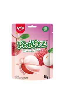 Amos Peelerz Gummy Lychee 65g Amos Peelerz Gummy Lychee 65g