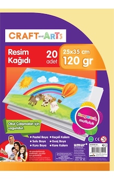 Craft&arts 2535-20 Resim Kağıdı 25x35 20li Poşet Craft&arts 2535-20 Resim Kağıdı 25x35 20li Poşet