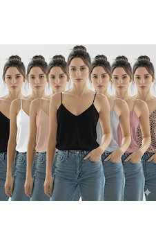 İp Askılı Bambu Atlet 6'lı S