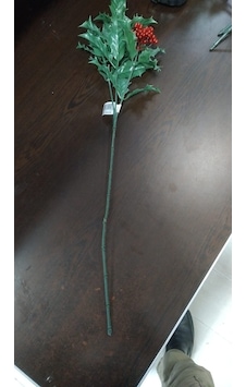 54cm Yapay Yılbaşı Çiçek 1 Adet Açık Kırmızı