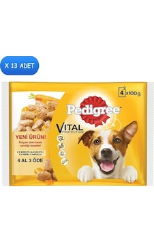 Pedigree Adult Pouch Köpek Yaş Maması 4x100 Gr 4 Al 3 Öde 13 Adet Pedigree Adult Pouch Köpek Yaş Maması 4x100 Gr 4 Al 3 Öde 13 Adet