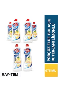 6 Adet Porçöz Bulasik Elde Yikama Deterjani Limon 675 Ml 6 Adet Porçöz Bulasik Elde Yikama Deterjani Limon 675 Ml
