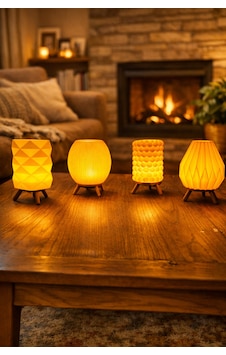 4 Lü Dekoratif Led Masa Lambası Seti Modern Tasarım Ortam Aydınlatması Şık & Minimal Lambalar