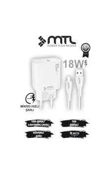 18w Qc 3.0 Destekli Hızlı Şarj Usb Adaptör + Micro Usb Kablo Şarj Cihazı Seti Mt1311 18w Qc 3.0 Destekli Hızlı Şarj Usb Adaptör + Micro Usb Kablo Şarj Cihazı Seti Mt1311