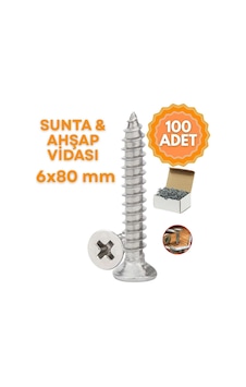 Master Sunta Vidası 6 80mm 100ad 6 MM x 80 MM Master Sunta Vidası 6 80mm 100ad 6 MM x 80 MM